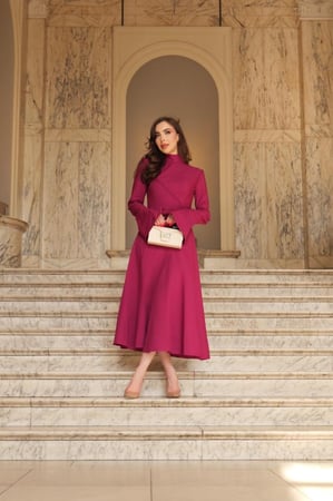 فستان فوشيا