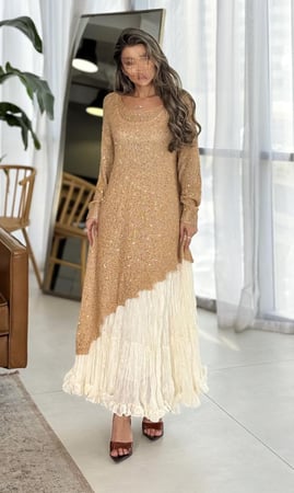 فستان قولد ستيج