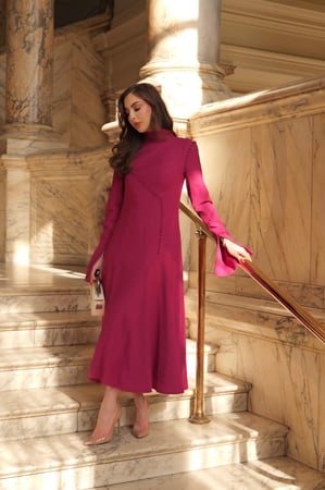 فستان فوشيا