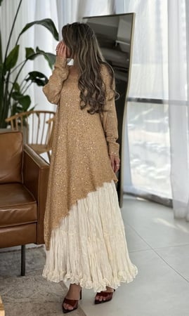 فستان قولد ستيج