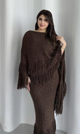 فستان لونا تشيك بني