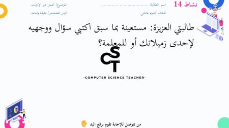 عرض تقنية رقمية 1-1 ثانوي-الوحدة 2- الدرس 1: العمل مع المستندات عبر الانترنت-جزء1