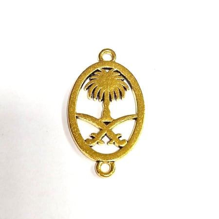 اكسسوارات تعليق سيفين ونخلة بدائرة - ذهبي