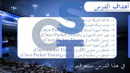 عرض تقنية رقمية 1-3 ثانوي-تابع الدرس3:بروتوكول الإنترنت ip وأداة محاكاة الشبكة-جزء2