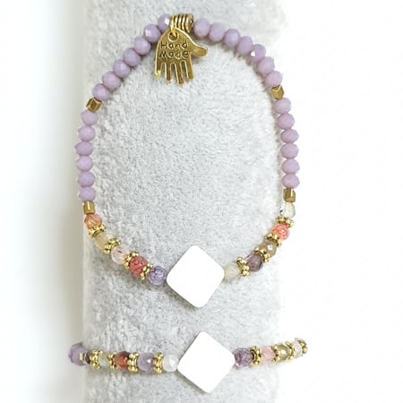 اسورة مرجانة-بنفسجي من الاحجار الطبيعية