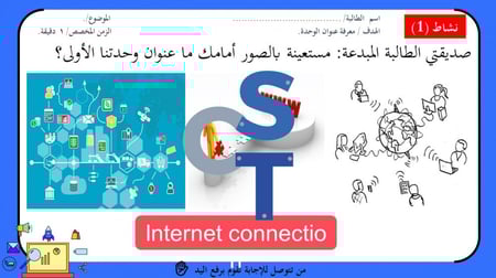 شبكات الإنترنت الجزء 1-عرض مهارات رقمية للصف الأول المتوسط-