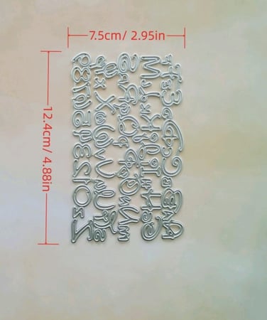 قالب قطع الورق على شكل حروف انجليزية