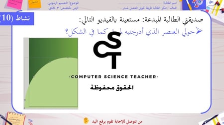 الوحدة الأولى -الدرس2: تصميم ملصق إعلاني- الجزء1