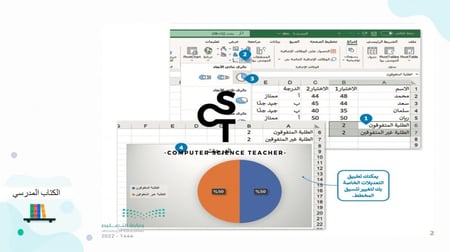 تنسيق المخططات الجزء 2 والأخير-عرض مهارات رقمية للصف الأول المتوسط