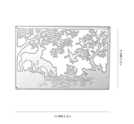 قالب قطع الورق على شكل منظر طبيعي