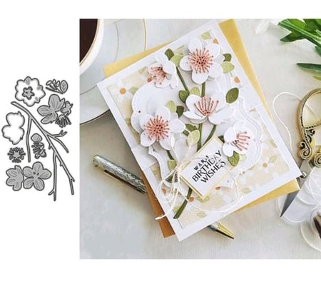 قالب قطع الورق على شكل زهرة