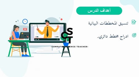 تنسيق المخططات الجزء 2 والأخير-عرض مهارات رقمية للصف الأول المتوسط