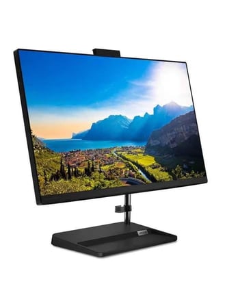 كمبيوتر الكل في واحد بشاشة تعمل باللمس Full HD مقاس 23.8 بوصة ومعالج Core i3-1220P وذاكرة وصول عشوائي سعتها 8 جيجابايت ومحرك أقراص SSD سعة 512 جيجابايت ونظام تشغيل Windows 11 وبطاقة رسومات Intel UHD مدمجة باللغة الإنجليزية والعربية باللون المن Lenovo