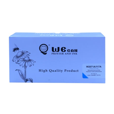 حبر وي كان ليزر 117A أزرق - سماوي لطابعات إتش بي ليزر ملونه - TONER WE CAN 117A CYAN W2071A