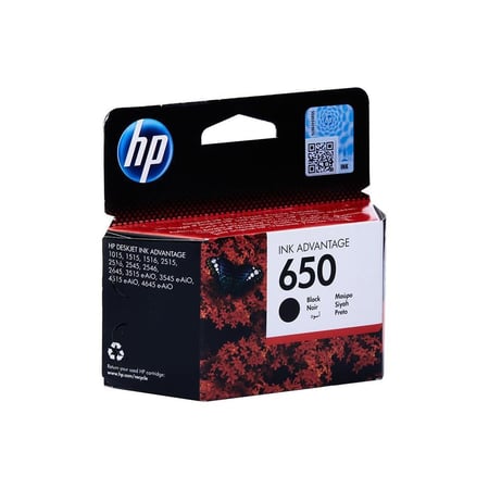 خرطوشة حبر HP أسود HP 650 عالي الإنتاجية - CZ101AK