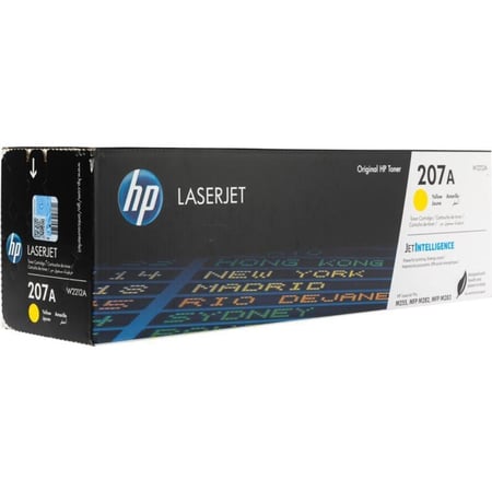 حبر اتش بي ليزر 207A أصفر أصلي  لطابعات اتش بي ليزر ملونه  - TONER HP 207A YELLOW W2212A
