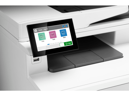 طابعة اتش بي ليزر جيت ملون M480F -3QA55A -انتربرايز, الطباعة حتى 27 صفحة بالدقيقة, متعددة الوظائف4في1