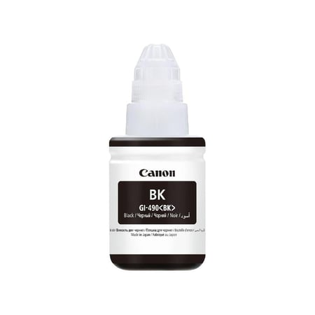 قارورة حبر كانون أسود  سائل INK CANON GI 490 أصلية  -   BLACK EMB