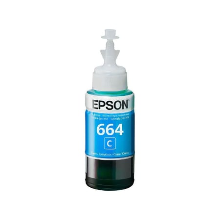 قارورة حبر ابسون INK EPSON T664 سماوي أصلي - EcoTank Ink Bottle CYAN