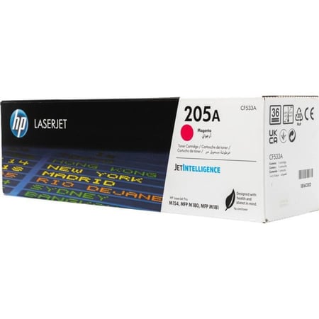 حبر اتش بي ليزر 205A أرجواني أصلي  لطابعات اتش بي ليزر ملونه  - TONER HP 205A MAGENTA CF533A
