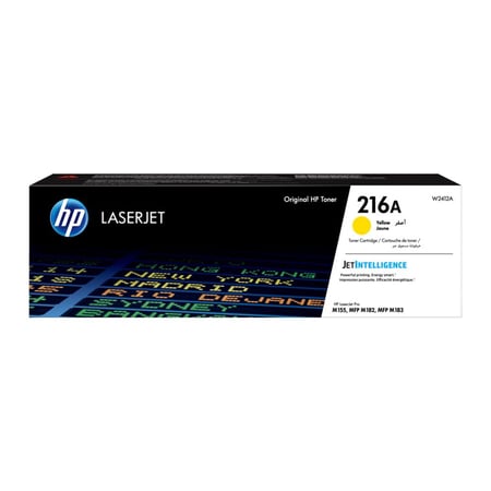 حبر اتش بي ليزر 216A أصفر أصلي  لطابعات اتش بي ليزر ملونه  - TONER HP 216A YELLOW W2412A