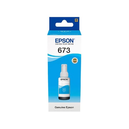 قارورة حبر ابسون INK EPSON T6732 سماوي أصلي - EcoTank Ink Bottle CYAN