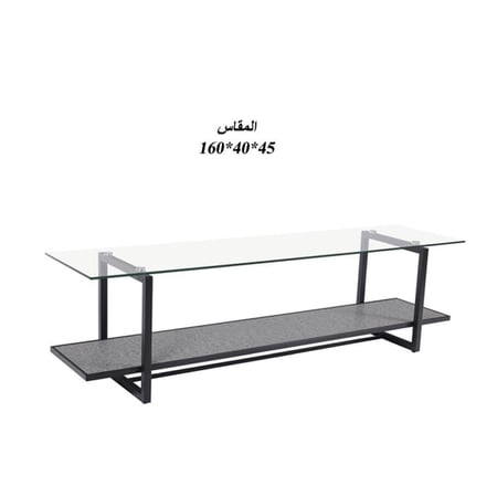 طاولة بلازما خشب مع زجاج : SHML-C073