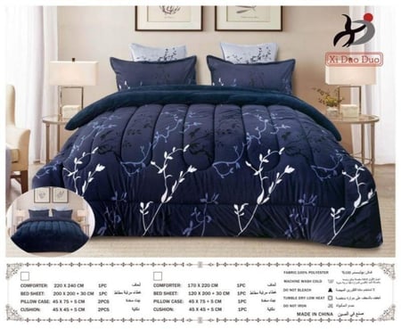 مفرش نفر مخمل مع فرو