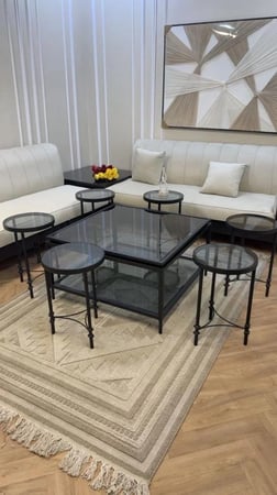 طقم طاولات 6x1زجاج