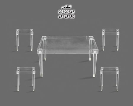طقم طاولات شاي اكريلك مربع : SHML-AT12S