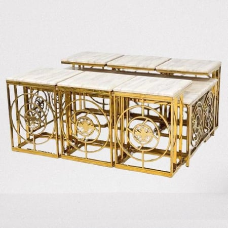 طقم طاولات رخام 6*1