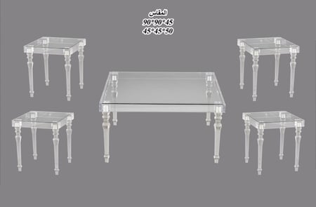 طقم طاولات شاي اكريلك مربع : SHML-AT02