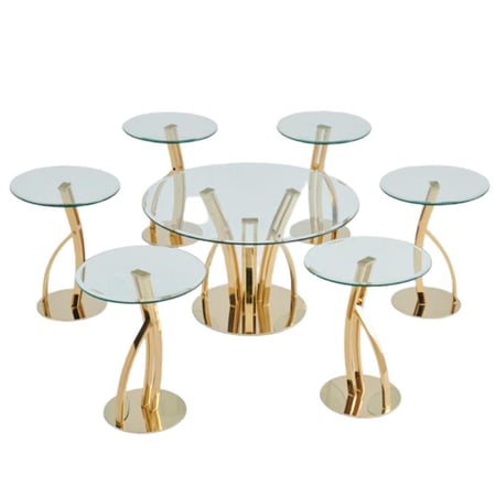 طقم طاولات قهوة أنيق من 7 قطع