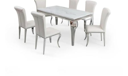 طاوله طعام 6كرسيً رخام