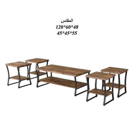 طقم طاولات قهوة خشب 1+4 : SHML-TS