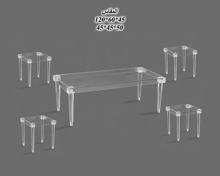طقم طاولات شاي اكريلك مستطيل: SHML-AT11S