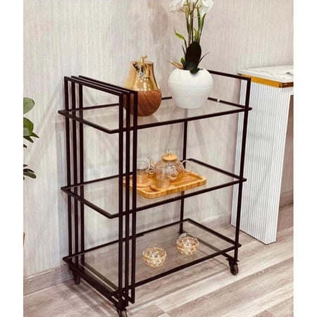 عربيه تقديم  مقاس 60×40×80 اسود