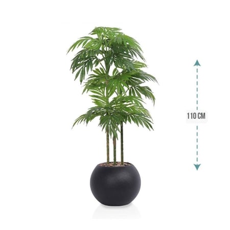 شجر نخل 3 فرع حوض بلاستيك 110 سم : 579-528-4