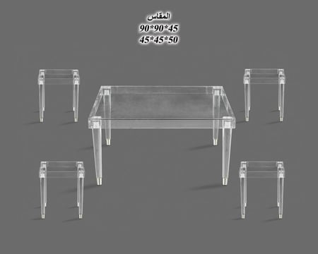 طقم طاولات شاي اكريلك مربع : SHML-AT12S