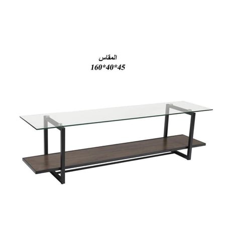 طاولة بلازما خشب مع زجاج : SHML-C073