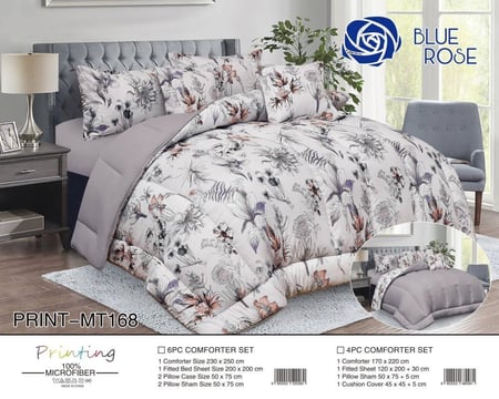 طقم مفرش سادة وجهين نفرين 6 قطع :GROUP3