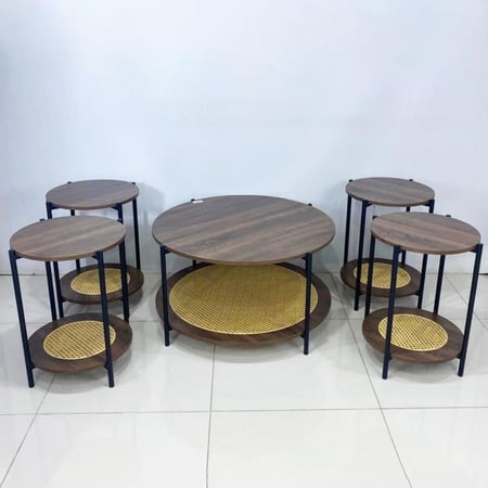 طقم طاولات كنب 1+4