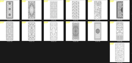 100 تصميم زخارف CNC ليزر - بارتشن - أبواب - حديد / خشب / ألمنيوم  (PLUG02)