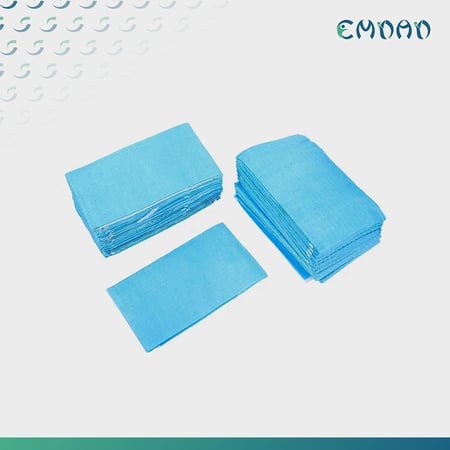 مريول الاسنان امداد (الدنتل بيب) ازرق الكرتون 500 حبة
