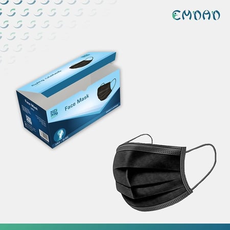 كرتون كمام اسود إمداد توفر حماية ثلاثية الطبقات ضد الميكروبات