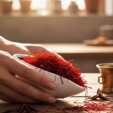 زعفران إيراني أصلي (نقيل فاخر - شعيرات حمراء طبيعية 100% لنكهة ملكية ولون ذهبي )