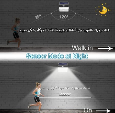 كشاف يعمل بالطاقة الشمسية 136 لمبة ليد