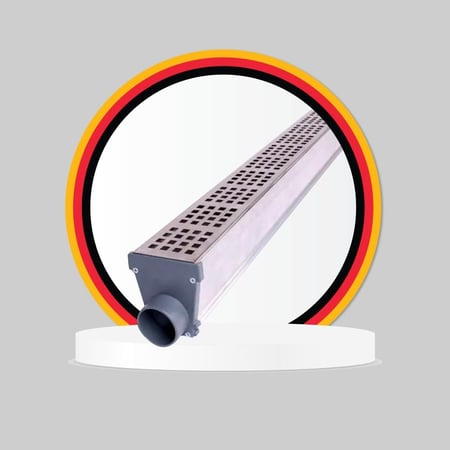 مجرى تصريف المياه ألمنيوم مقاوم للصدأ طول 1م عرض 10سم