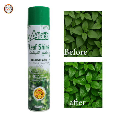 ملمع النباتات الطبيعية و الصناعية الداخلية 650 ميلي . آمن للاستخدام على جميع نباتات الطبيعية الداخلية
