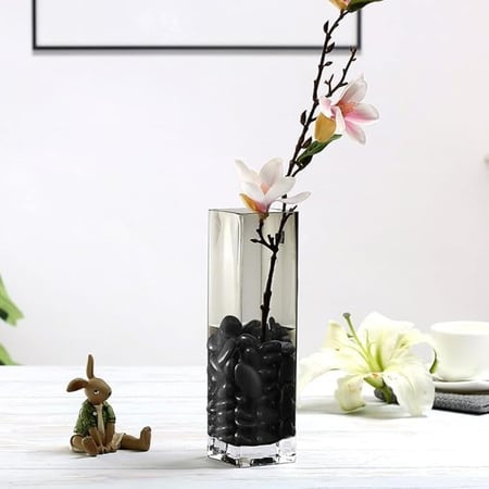 حصى زينة سوداء ناعمة مصقول لامع لحوض السمك والنباتات والمناظر الطبيعية وديكور المنزل الداخلي والخارجي، حصى صخور متينة للديكور